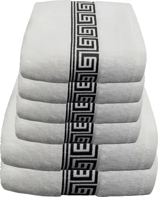 Produktbild von Julie Julsen Handtuch Sets 600g/m²  WEIß-SCHWARZ,6 tlg. 2 Bade- 4 Handtücher
