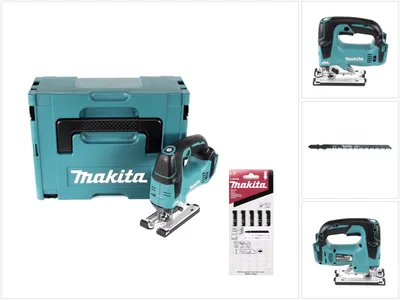 Produktbild von Makita DJV 182 ZJ Akku Pendelhubstichsäge 18V Brushless Solo + 8x Sägeblatt + Makpac - ohne Akku, ohne Ladegerät