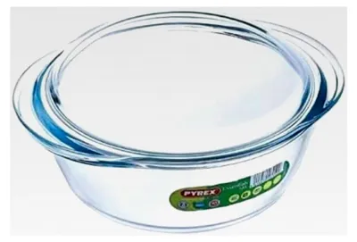 Produktbild von Runde Auflaufform 2,1 Liter, transparent, mit Deckel, spülmaschinengeeignet, backofenfest bis 300 °C
