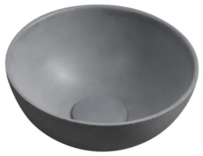 Immagine prodotto di Lavabo da appoggio MINOR in cemento, diametro 26 cm, grigio opaco