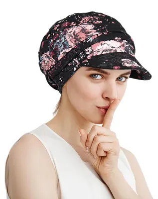 Produktbild von Schlapphut Damen Übergroß atmungsaktiv Bambus Einheitsgröße Pflaume Rosa Schwarz
