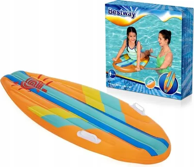 Zdjęcie produktu dla Materac dmuchany Bestway 42046 Surfboard 114 x 46 cm dla dzieci, niebieski/różowy