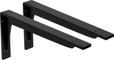 Produktbild von 2x Schwerlast Regalhalter Regalhalterung Regalträger Regal Winkel Wand bis 200kg Schwarz 290x145mm