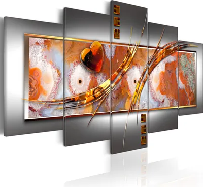 Immagine prodotto di Quadri su tela 200x100 cm 020101- 173 quadro su tela non tessuta 5 pezzi stampa d'arte moderna arte murale XXL decorazione murale design quadro murale ABSTRAKT