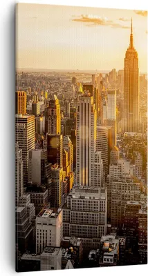 Produktbild von Bild auf Leinwand - Leinwandbild - New York Wolkenkratzer Manhattan - 55x100cm - Wand Bild - Wanddeko - Leinwanddruck - Bilder - Kunstdruck - Leinwand bilder - Wandkunst - PA55x100-2672