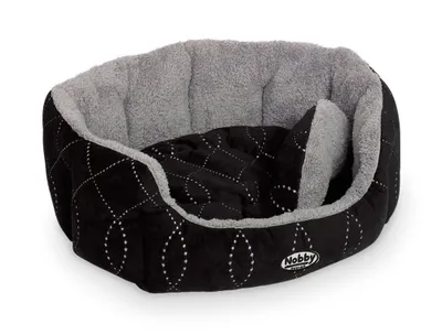 Produktbild von Nobby Ceno, Beheiztes Haustierbett, Drinnen, Hund, Schwarz, Oval, Einfarbig