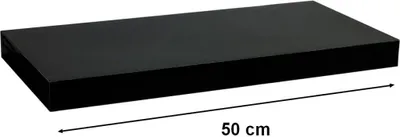 A black shelf with a measurement indicator.