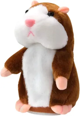 Produktbild von Sprechendes Hamster-Plüschspielzeug, elektronisches Haustierspielzeug für Kinder – Braun