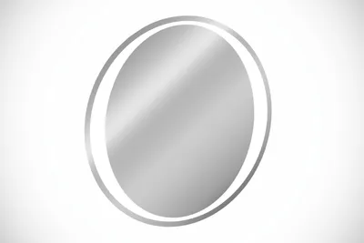 Image de Miroir de salle de bain LED moderne, 80x80 cm, sans cadre, forme ronde