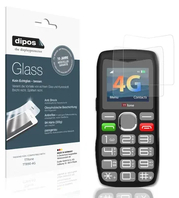 Produktbild von 2x Schutzfolie für TTfone TT890 4G matt - Anti-Shock 9H Folie dipos Glass Kunststoffglas