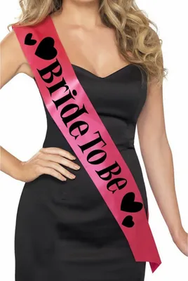 Produktbild von Smiffys - Damen Party-Schärpe "Bride To Be" - Polyester SM185 (Einheitsgröße) (Pink/Schwarz)