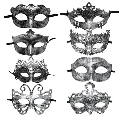 Imagen del producto de Conjunto de 8 máscaras vintage para fiestas