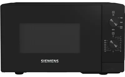 Produktbild von Siemens iQ300 FF020LMB2, Arbeitsplatte, Solo-Mikrowelle, 20 l, 800 W, Drehregler, Schwarz