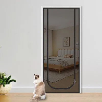 Obrázek produktu pro Síť proti hmyzu, černá, 90 x 200 cm, na zip, zesílená síť proti kočkám