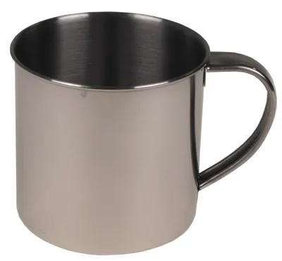 Immagine prodotto di MFH tazza in acciaio inox 8 x 7,5 cm 250 ml tazza da campeggio tazza da tè con manico
