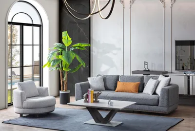 Produktbild von Luxus Sofagarnitur Couch Polster Set Sofa Couchen 3tlg. Couchtisch