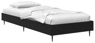 Zdjęcie produktu dla Rama łóżka vidaXL z czarnego dębu, 80 x 200 cm, materiał drewnopochodny