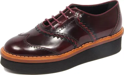 Produktbild von G2104 scarpa francesina donna TOD'S schwarz/bordeaux Schuhe Frau