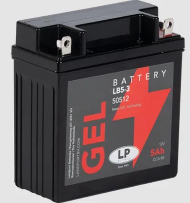 Productafbeelding van 12V 5Ah accu voor motorfiets, startaccu MG LB5-3