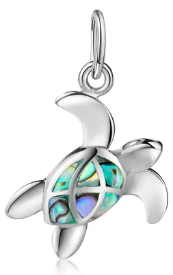 Produktbild von MATERIA by Matthias Wagner Perlmutt Anhänger Schildkröte 925 Silber Abalone grün KA-83-Grün