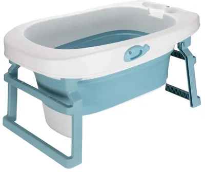 Produktbild von Babybadewanne, faltbares Design, rutschfeste Eigenschaften, Blau