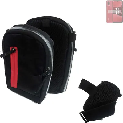 Produktbild von K-S-Trade Outdoor Gürteltasche Holster Umhängetasche kompatibel mit Lava Blaze NXT schwarz Handy Tasche Case travelbag Schutz Hülle Handy Hülle