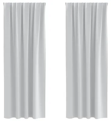 Obrázok produktu pre Sada dvoch zatemňovacích závesov s pútkami, 225 x 140 cm, svetlosivá farba