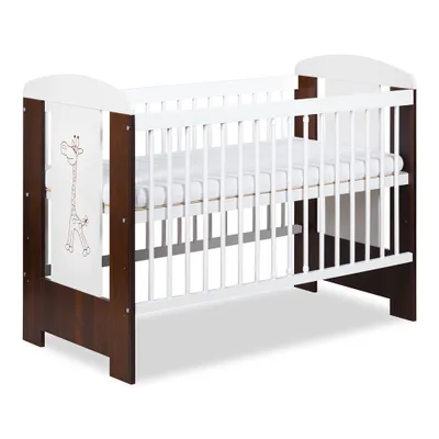 Produktbild von Kinderbett 60x120 MISTY - weiß / walnuss