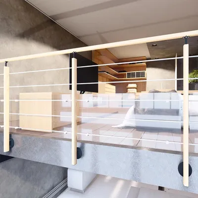 Immagine prodotto di HESTA - Montanti per ringhiere in legno, colore antracite RAL 7016, grigio Karako RAL 9006, colore nero pieno, fissaggio laterale