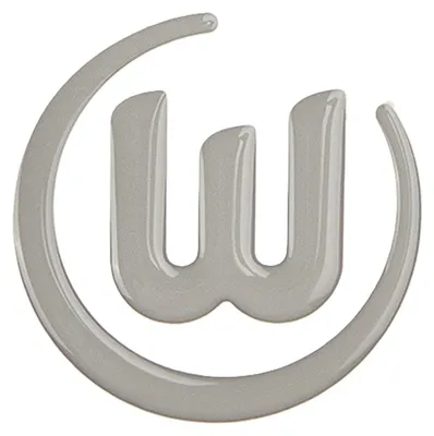 Produktbild von VFL Wolfsburg Autoaufkleber silber 3D-Logo
