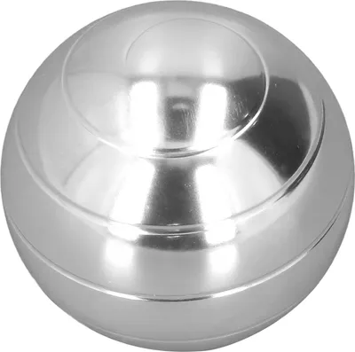 Image de 45 mm de diamètre, boule gyroscopique, alliage, pivotant, soulagement de l'anxiété, jouet de décompression du bout des doigts, argent
