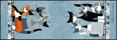 Produktbild von Fussmatte Rosina Wachtmeister Siamo in sei 60x180 cm