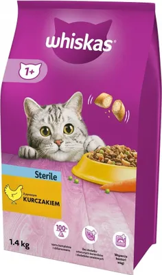 Produktbild von Whiskas Karma dla kota Sterile z kurczakiem 1,4 kg