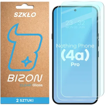 Produktbild von 2x Gehärtetes Glas für Nothing Phone (4a) Pro, Bizon Glass Clear Duo