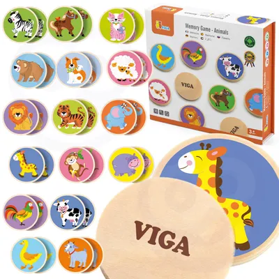Produktbild von VIGA Memory-Spiel mit Tieren