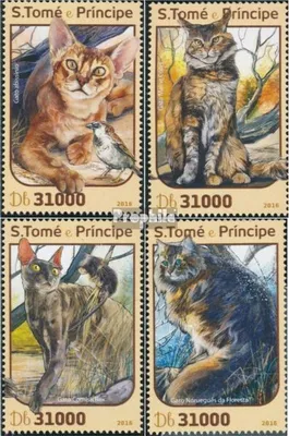 Produktbild von Briefmarken Sao Tome e Principe 2016 Mi 6861-6864 (kompl. Ausgabe) postfrisch Katzen