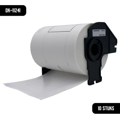 Produktbild von DULA – Brother kompatibel DK-11241 großes Versandetikett – Papier – Schwarz auf Weiß – 102 x 152 mm – 400 Etiketten pro Rolle – 10 Rollen