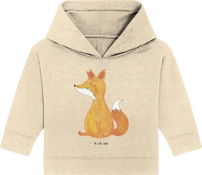 Produktbild von Mr. & Mrs. Panda Organic Baby Hoodie Einhorn Fuchs 24. - 36. Monat - Natural Raw - Geschenk, Kapuzensweatshirt, Kapuzenshirt, Unicorn, Unicorns, Fuchshörnchen, Füchse