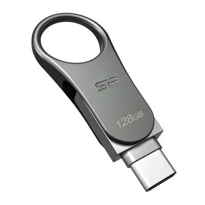 Immagine prodotto di Silicon Power USB-Stick 128GB USB3.0 C80 Silver Type-C Ready
