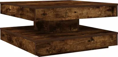 Obrázok produktu pre vidaXL Konferenčný stolík otočný o 360 stupňov, údený dub 70x70x34,5 cm