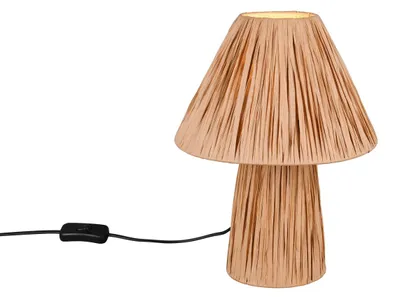 Image de Lampe de table, papier, brun naturel, H 31 cm