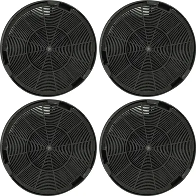 Produktbild von vhbw 4x Aktivkohlefilter kompatibel mit AEG DVB5660HG, DD9996-B, DD9995-W, DK3390-M, DK3360-M, DL8560-M, DD9993-M Dunstabzugshaube - 19,6 cm