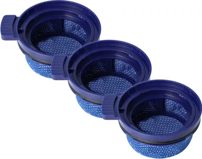 Produktbild von vhbw 3x Staubsaugerfilter kompatibel mit Samsung VS20A957F33, VS20A957F32, VS20A957F31, VS20A957E3W, VS20A957E3N Staubsauger - Abluftfilter Blau