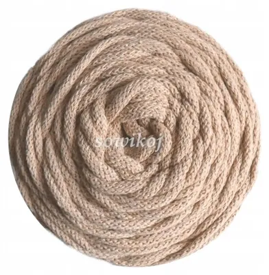 Produktbild von La Corda Baumwollschnur 5 mm Beige Makramee