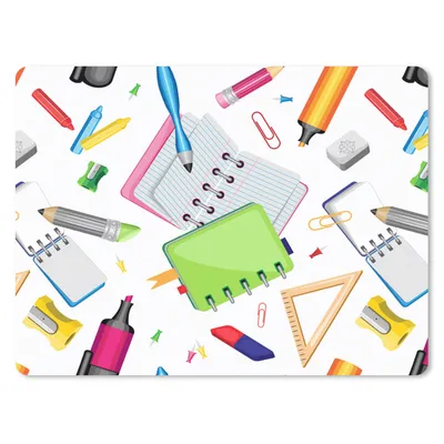 Produktbild von MuchoWow® Mauspad Mousepad Muster - Schule - Bleistift 40x30 cm - Mousepads - Maus Mat - Pad - Mausunterlage - Anti Rutsch