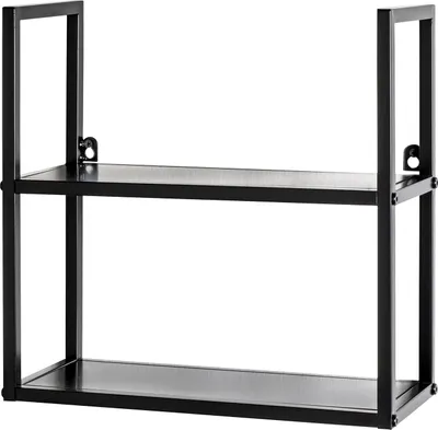 Produktbild von HAKU Möbel Wandregal schwarz - Metall, B/H/T: 36x36x15 cm