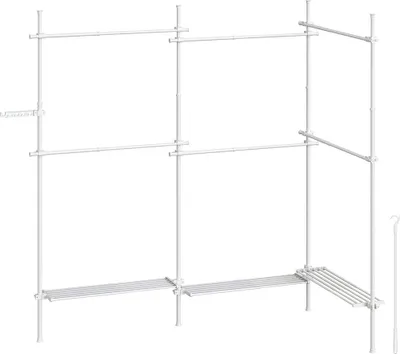 Produktbild von Stehfach für Kleidung - Stahlrahmen - Höhenverstellbar - 33,5 cm x (240-353) cm x (208-310) cm