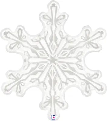 Produktbild von Folienballon, Schneeflocke, transparent, 97 cm
