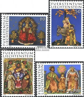 Produktbild von Briefmarken Liechtenstein 1976 Mi 662-665 (kompl.Ausg.) gestempelt Weihnachten