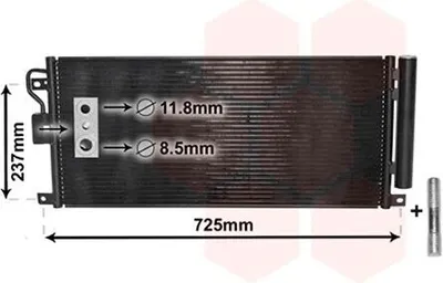 Produktbild von VAN WEZEL 37005638 Kondensator Klimaanlage Klimakondensator für OPEL Mokka / Mokka X (J13) +Trockner